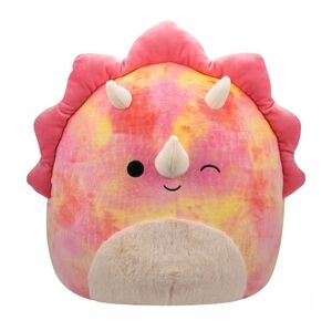 NWT -Squishmallow Trinity the Triceratops 11" Stuffed Plush -Pink&Yellow…